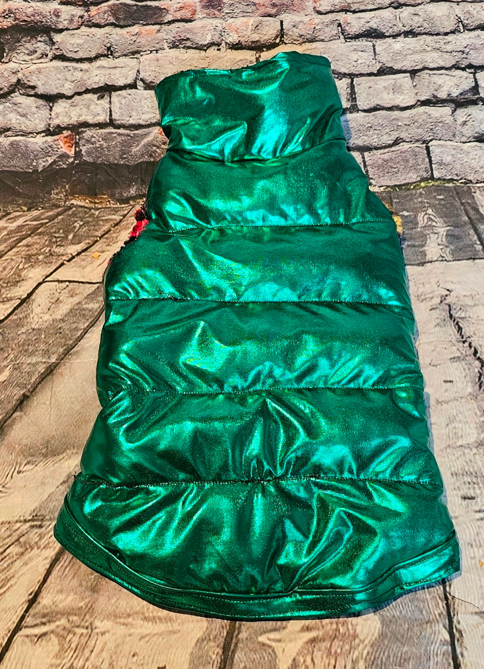 Pet puffer jacket, puffer dog jacket, metallic pet jacket, Houston texan dog jacket, pet puffer jacket, winter pet jacket, jackets for dogs