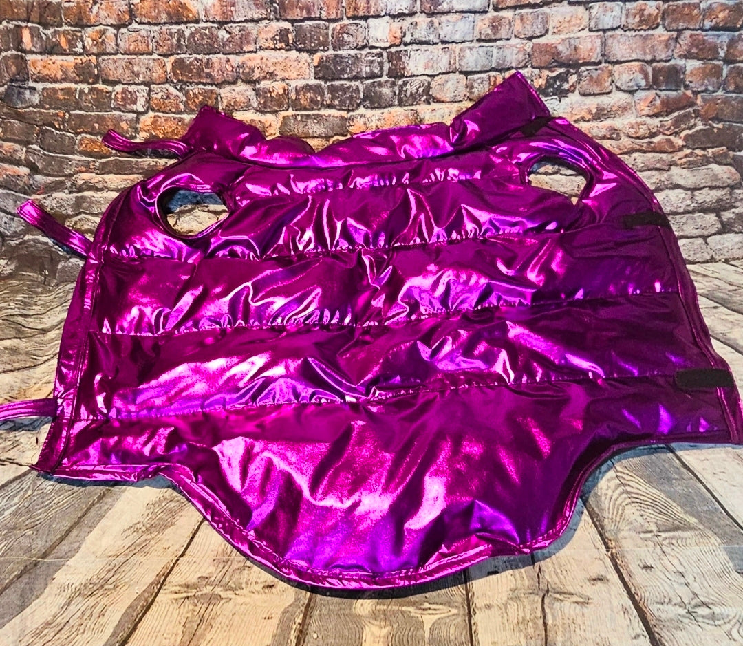 Pet puffer jacket, puffer dog jacket, metallic pet jacket, Houston texan dog jacket, pet puffer jacket, winter pet jacket, jackets for dogs