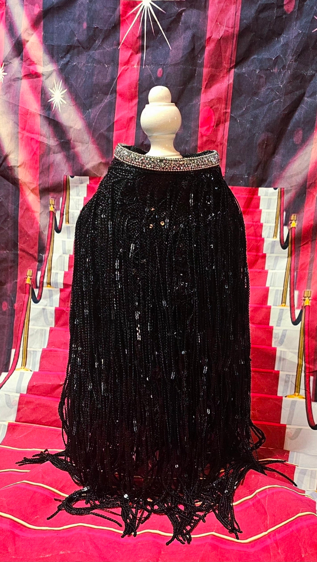 Sequin fringe pet shirt