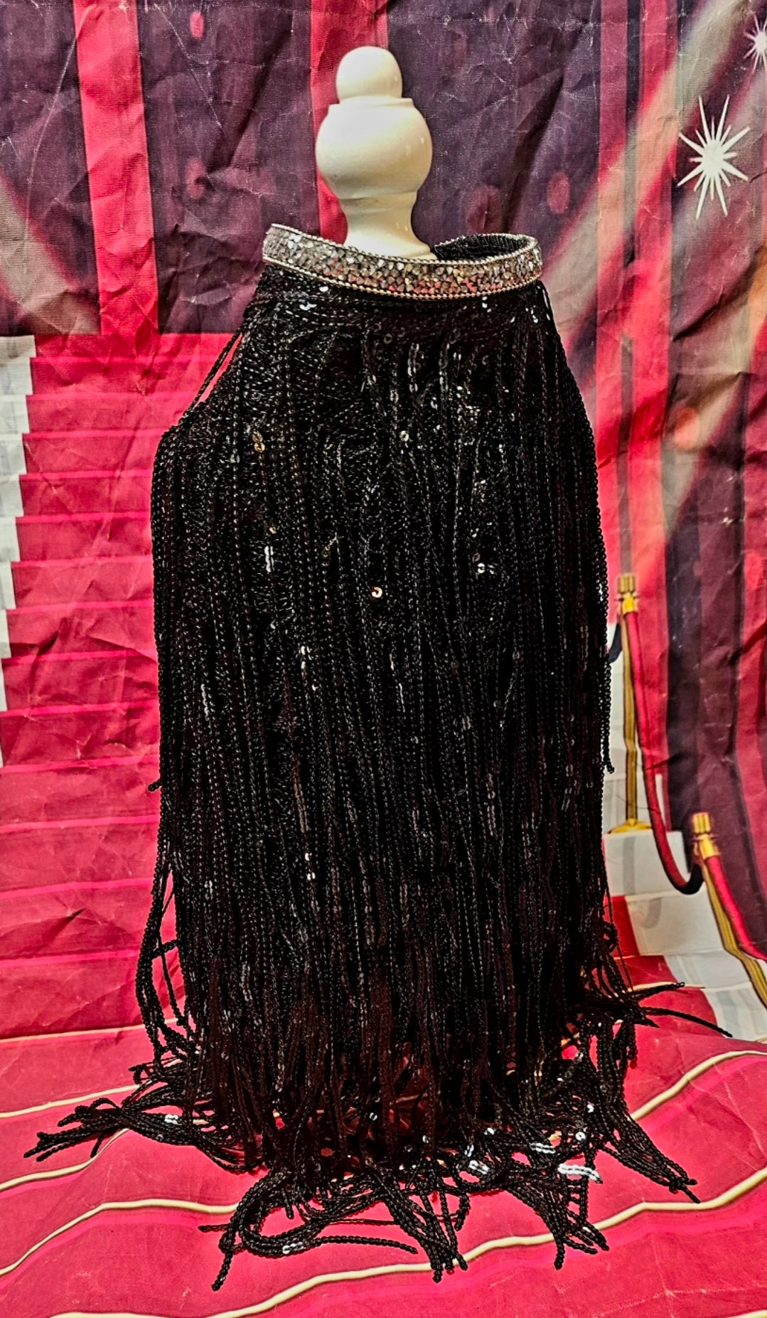 Sequin fringe pet shirt