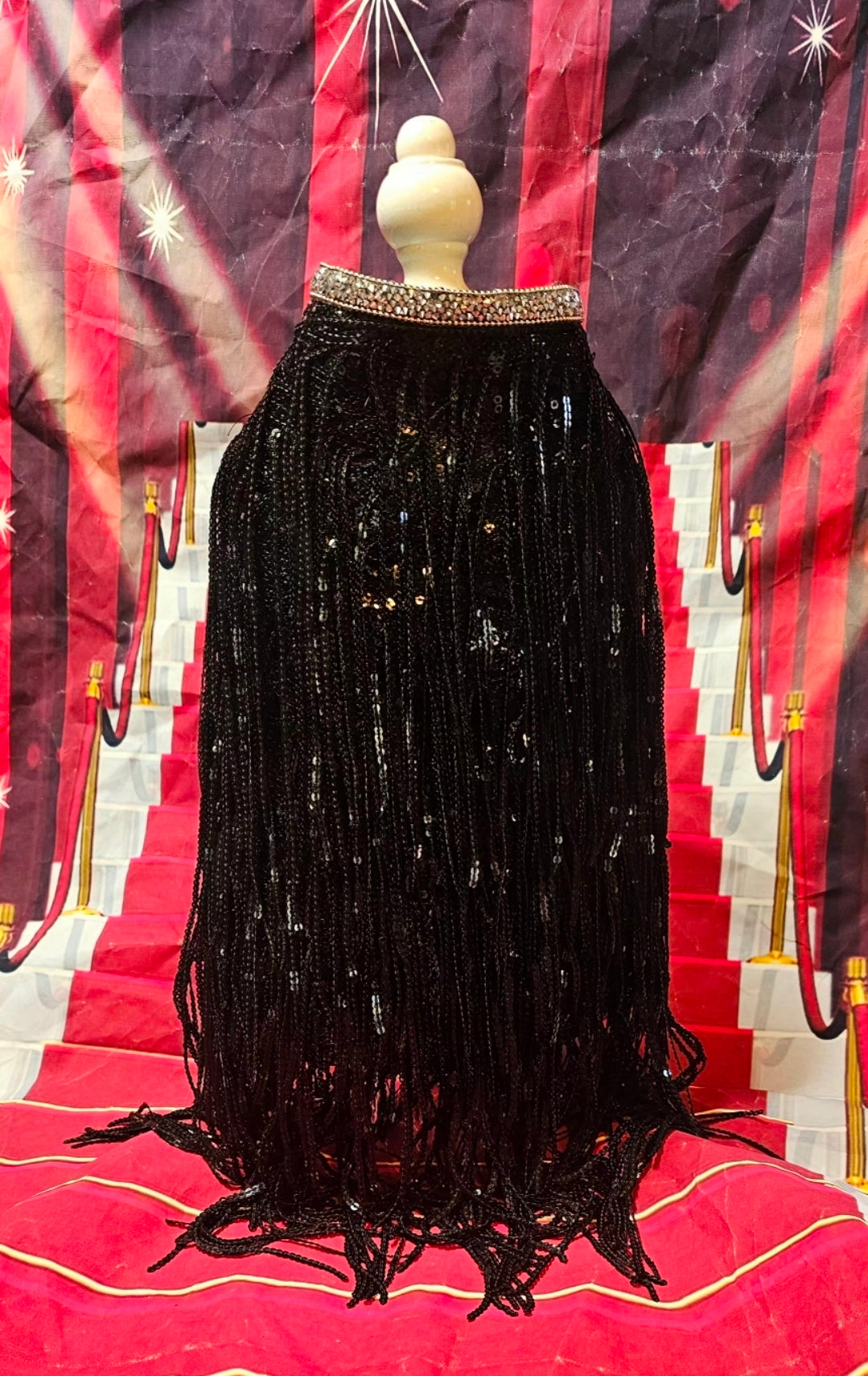 Sequin fringe pet shirt