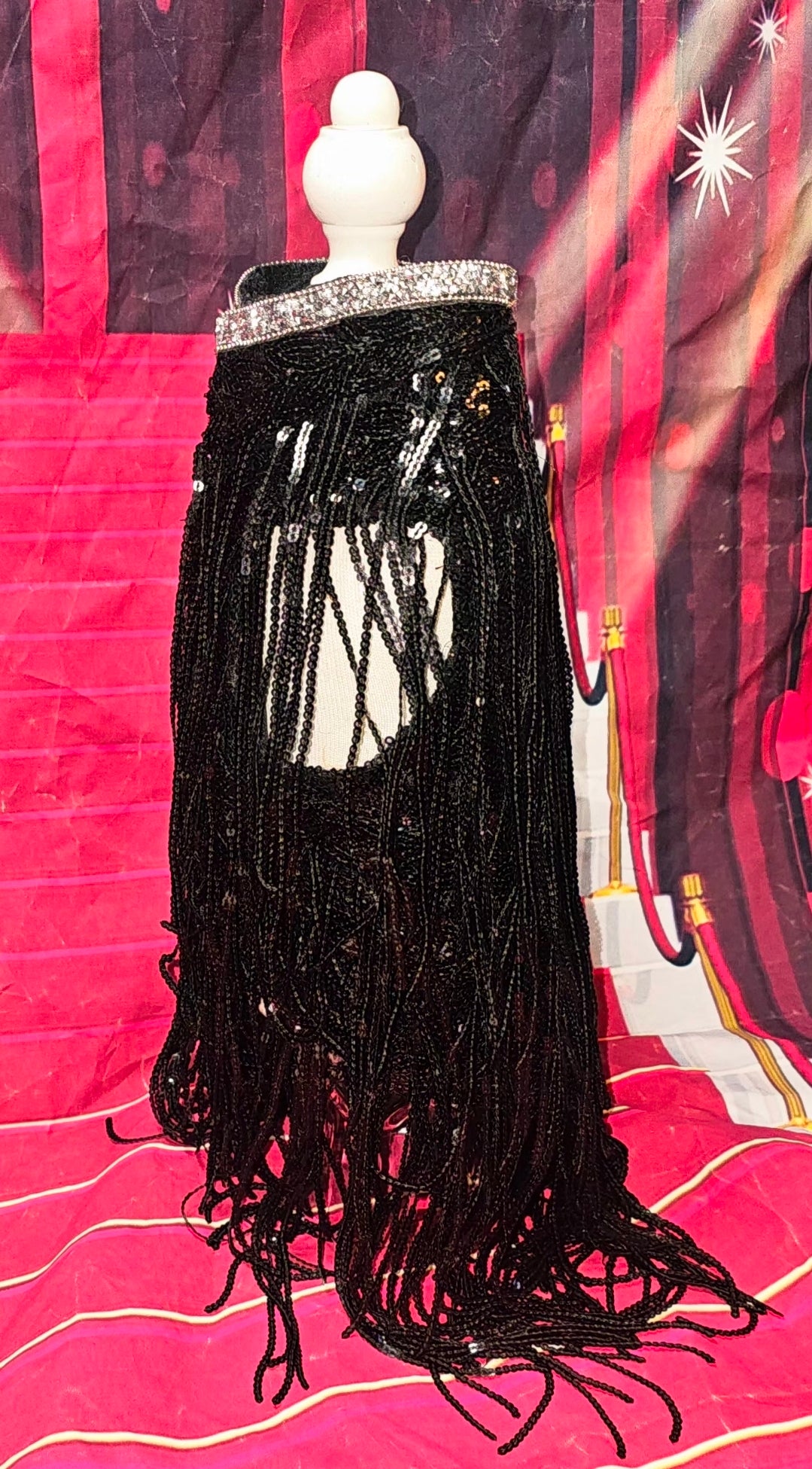 Sequin fringe pet shirt