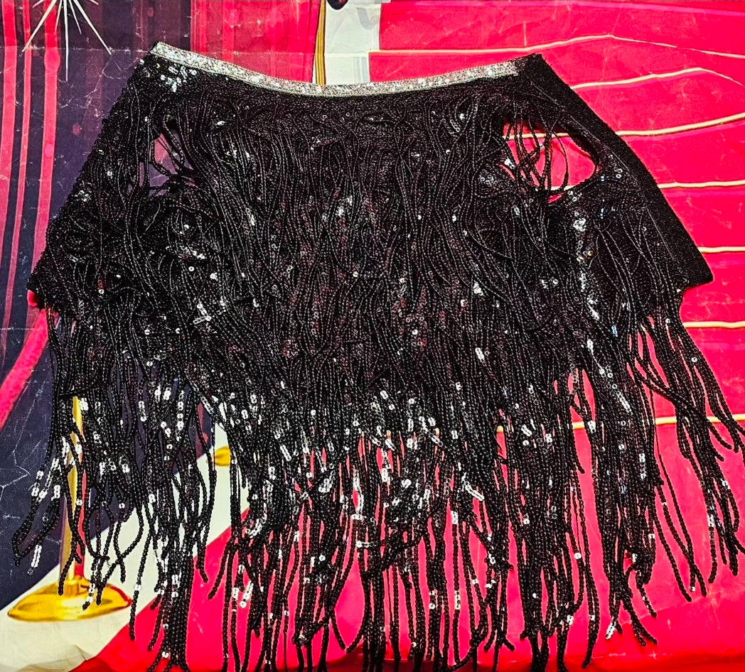 Sequin fringe pet shirt