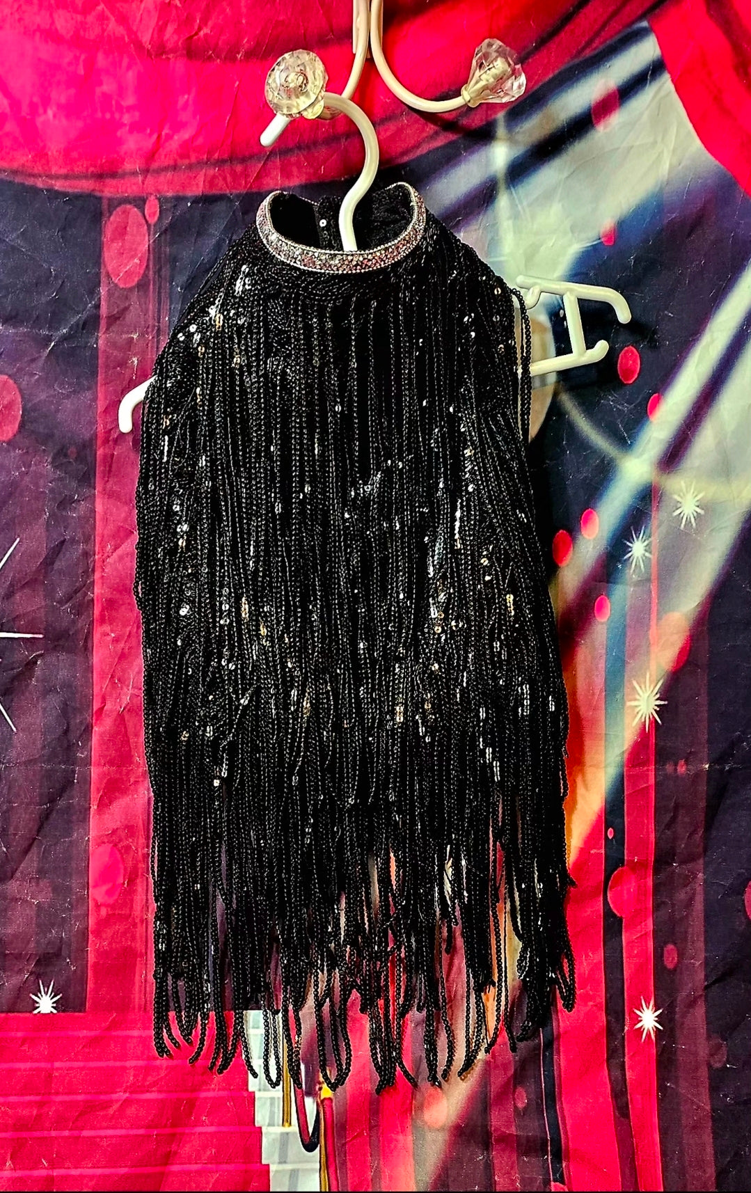 Sequin fringe pet shirt