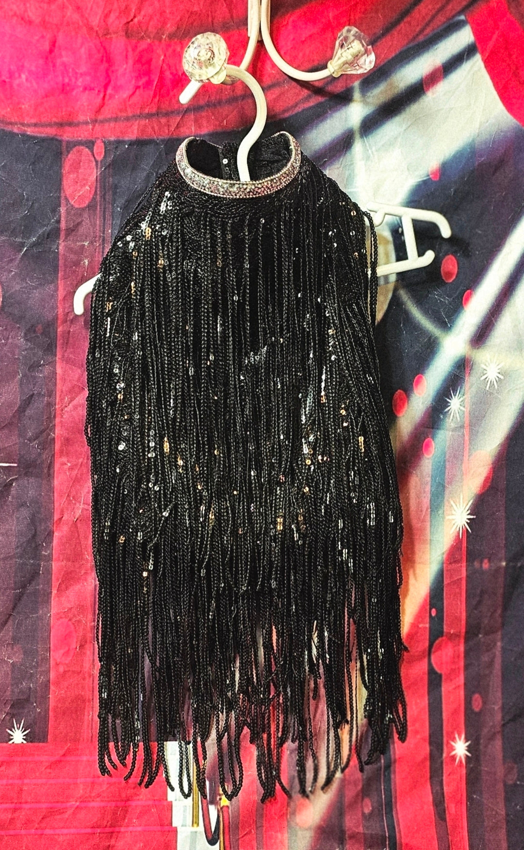 Sequin fringe pet shirt