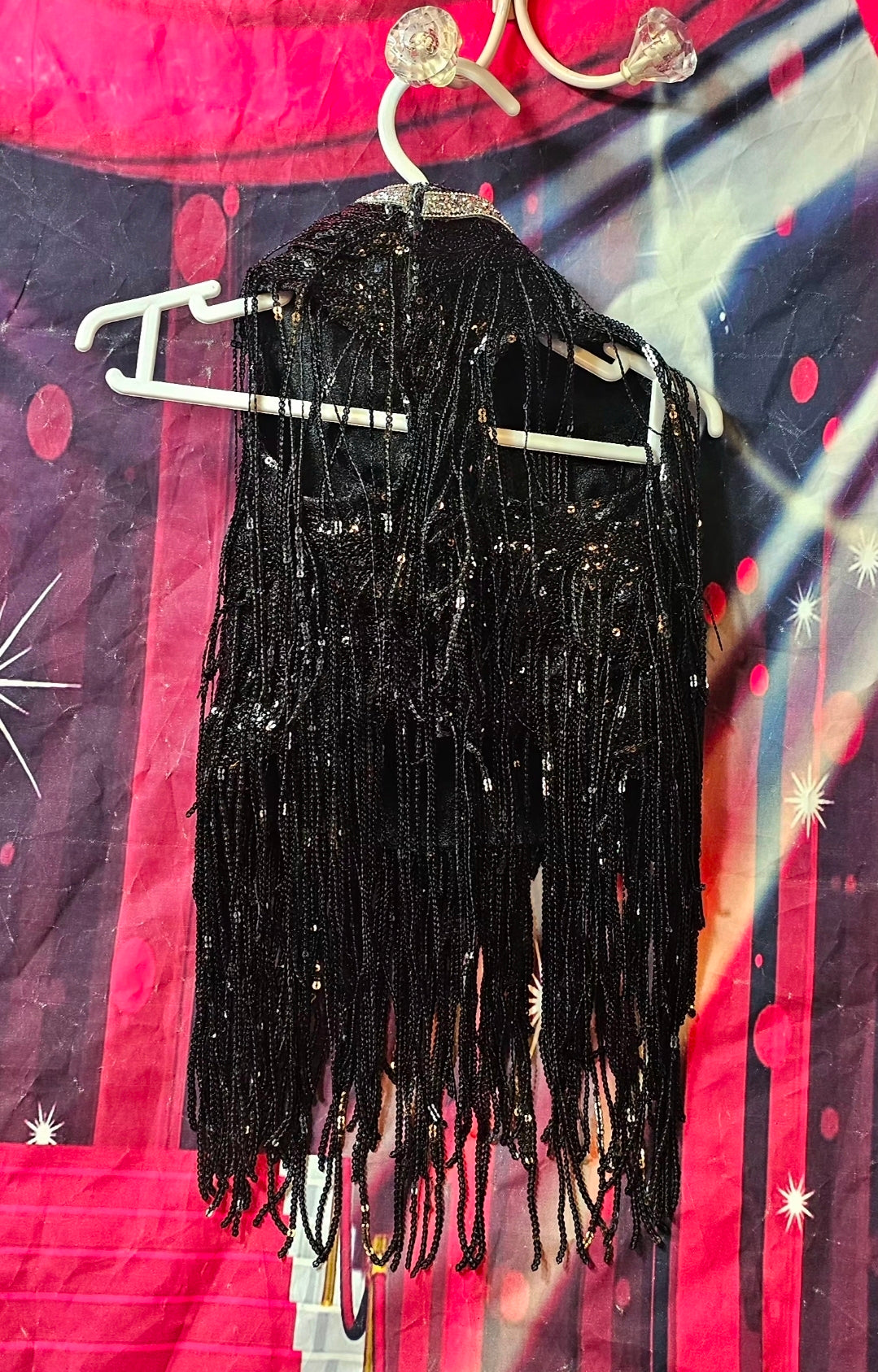 Sequin fringe pet shirt