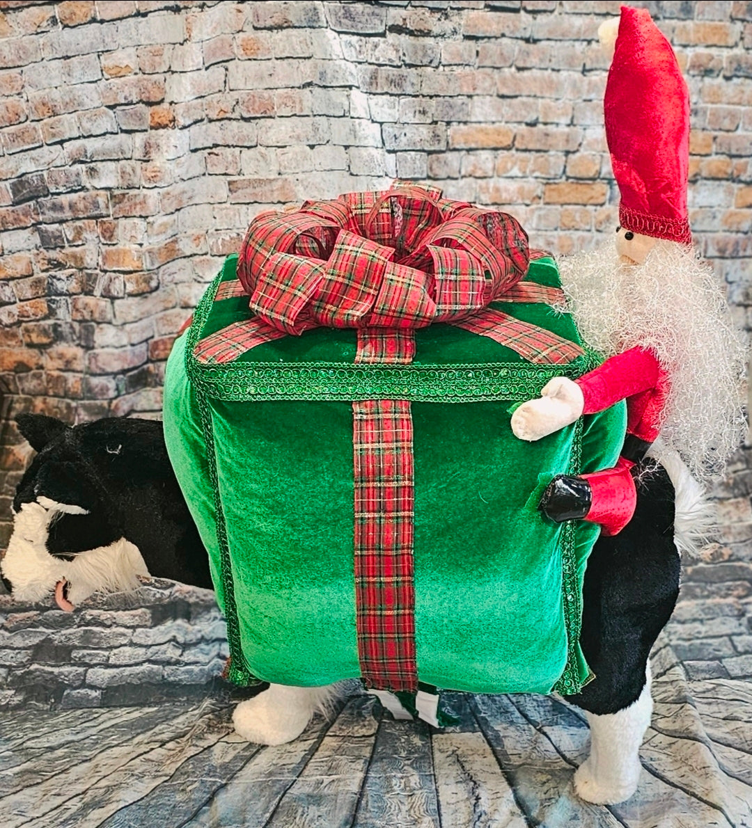 Present pet costume, Santa present pet costume