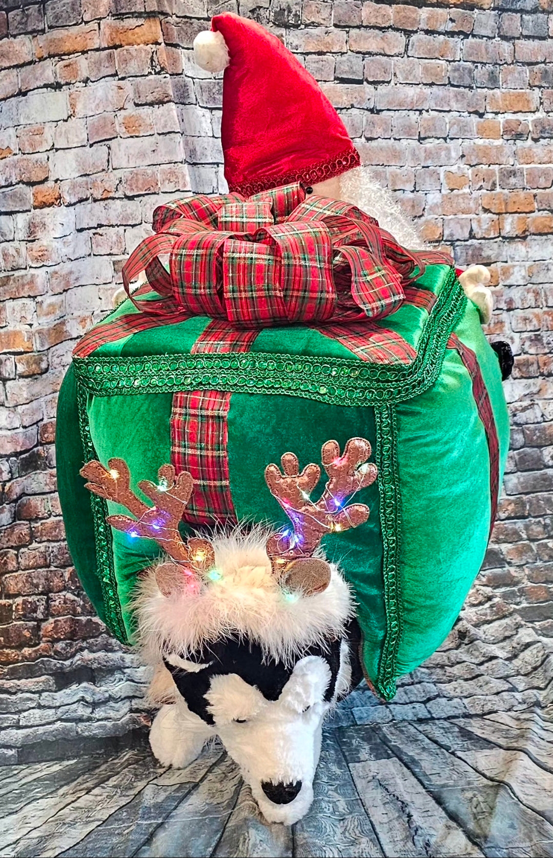 Present pet costume, Santa present pet costume