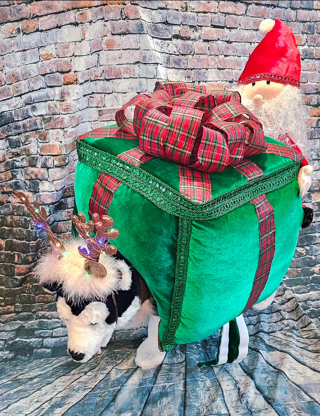 Present pet costume, Santa present pet costume