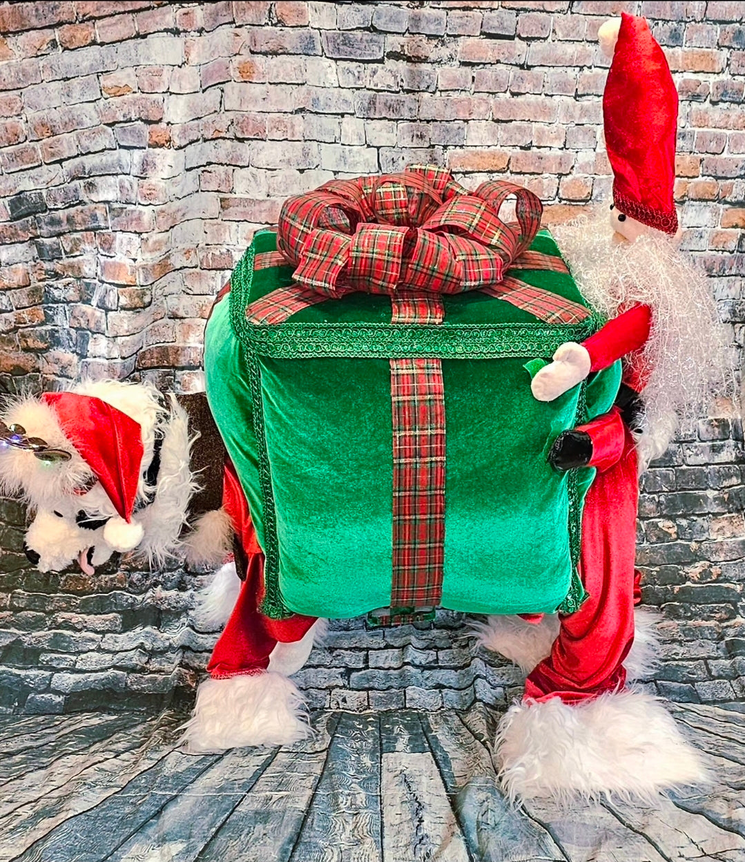 Present pet costume, Santa present pet costume