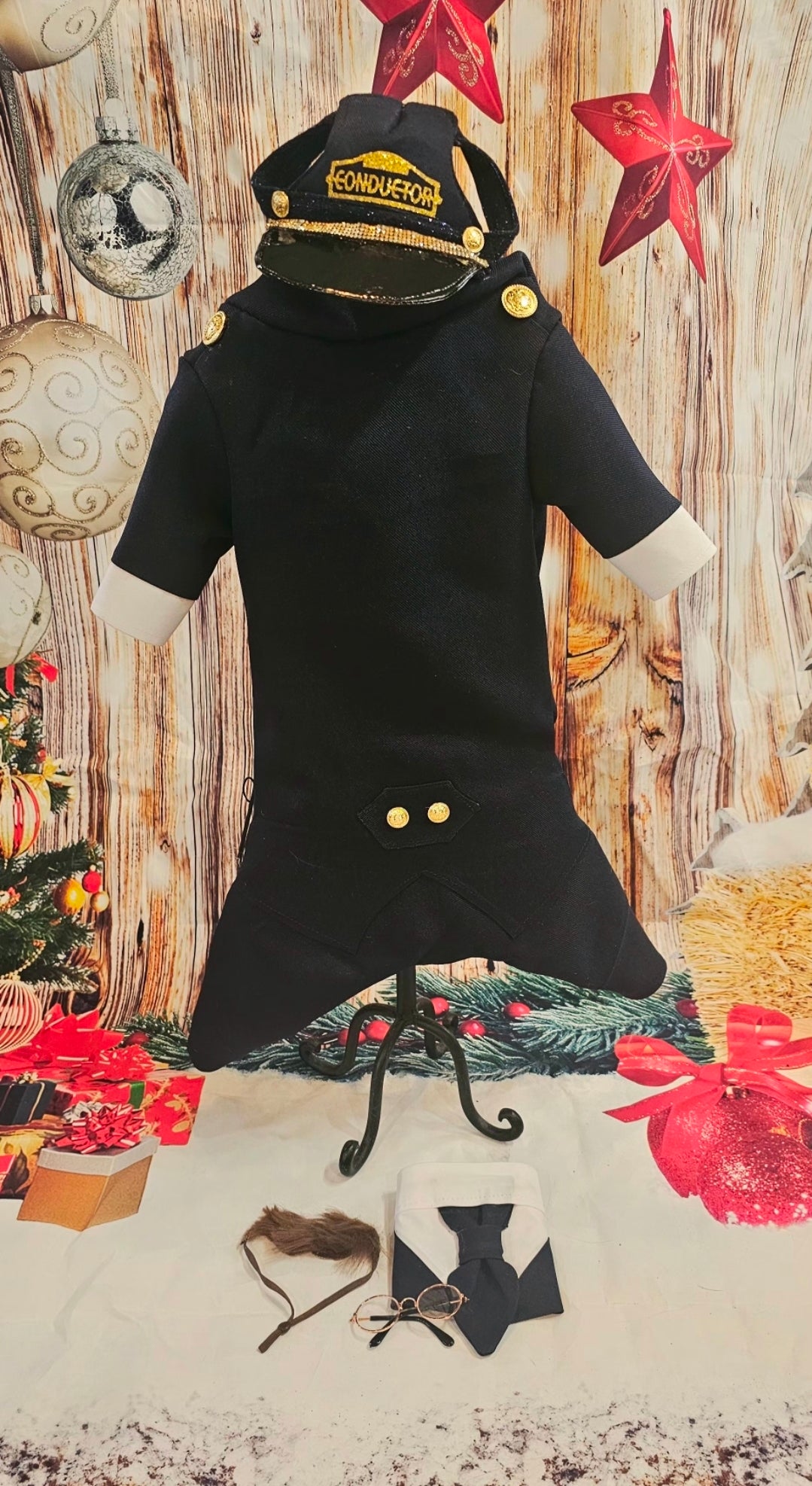 Polar Express Train Conductor Pet Costume, Polar Express pet costume