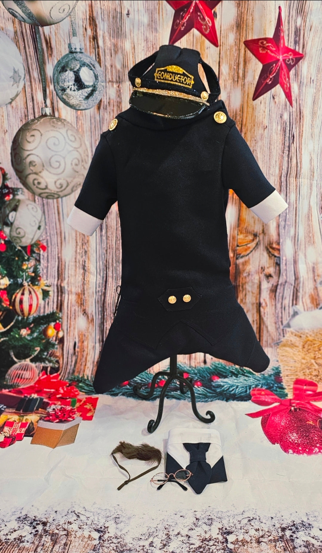 Polar Express Train Conductor Pet Costume, Polar Express pet costume