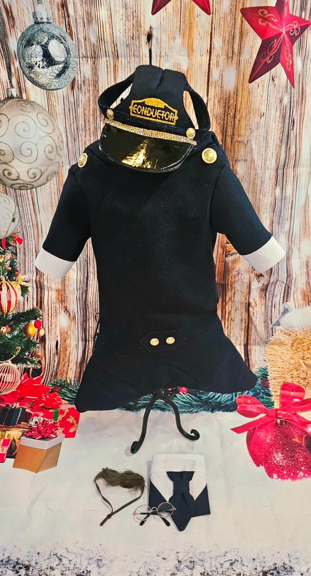 Polar Express Train Conductor Pet Costume, Polar Express pet costume