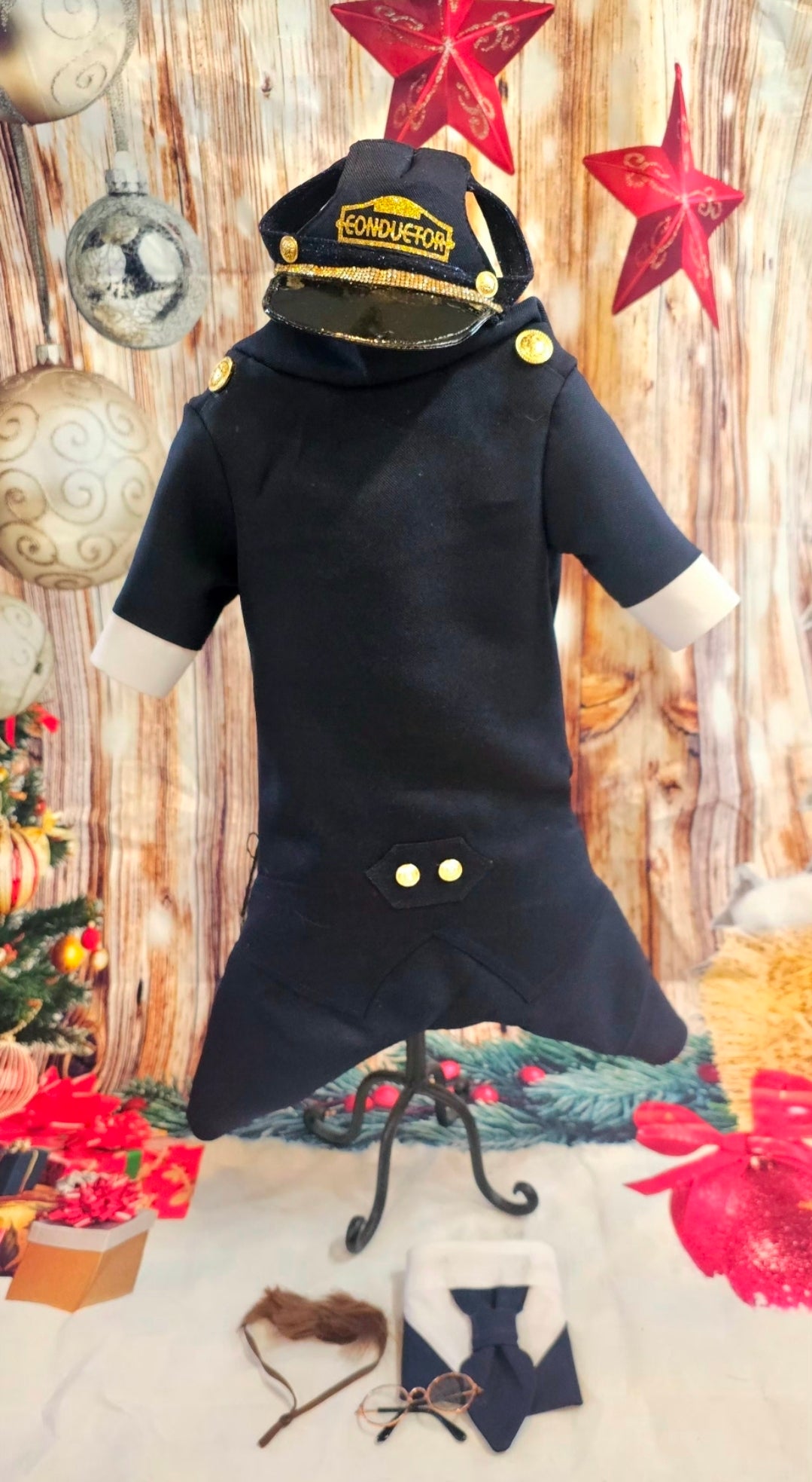 Polar Express Train Conductor Pet Costume, Polar Express pet costume