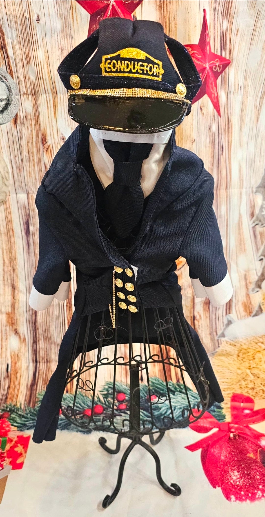 Polar Express Train Conductor Pet Costume, Polar Express pet costume