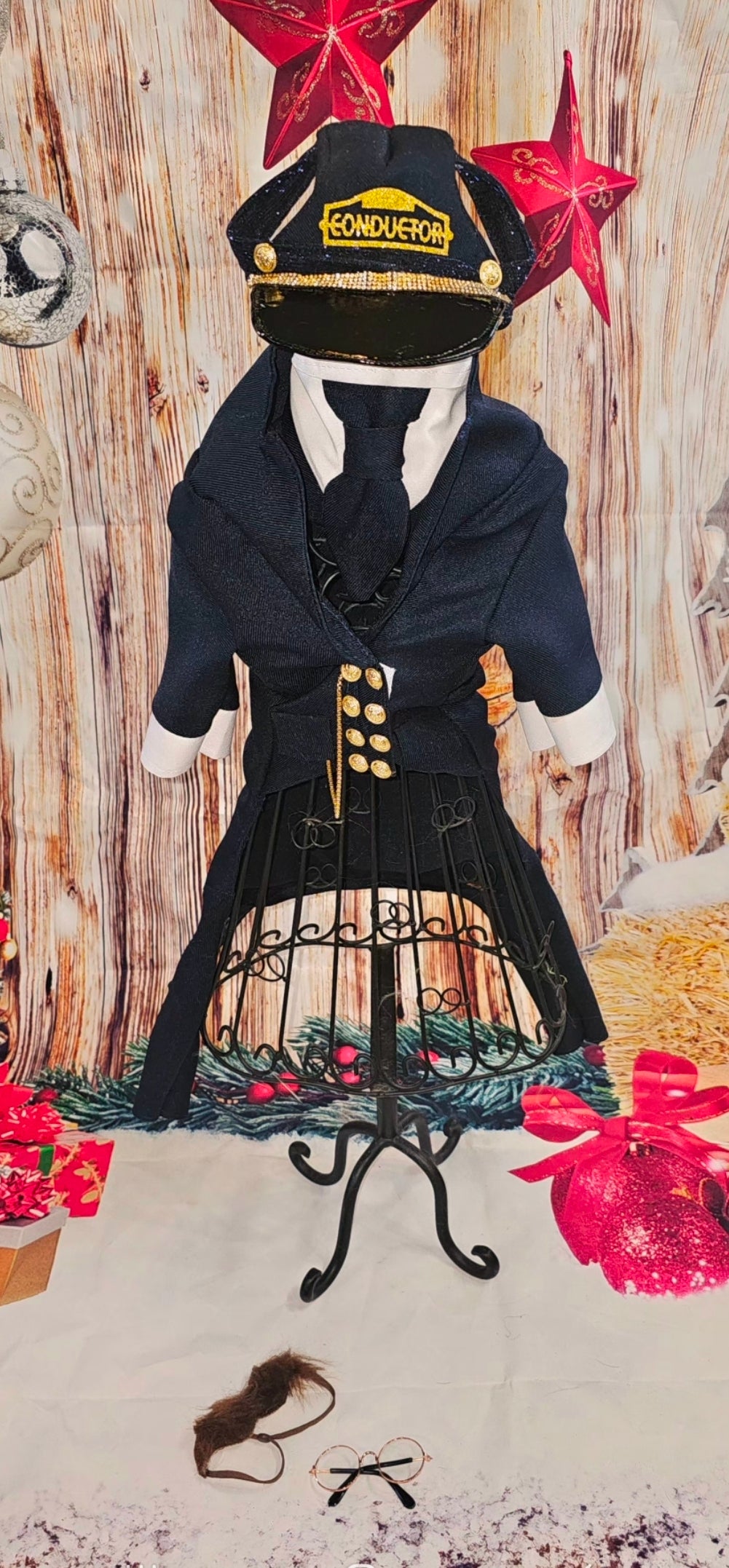 Polar Express Train Conductor Pet Costume, Polar Express pet costume