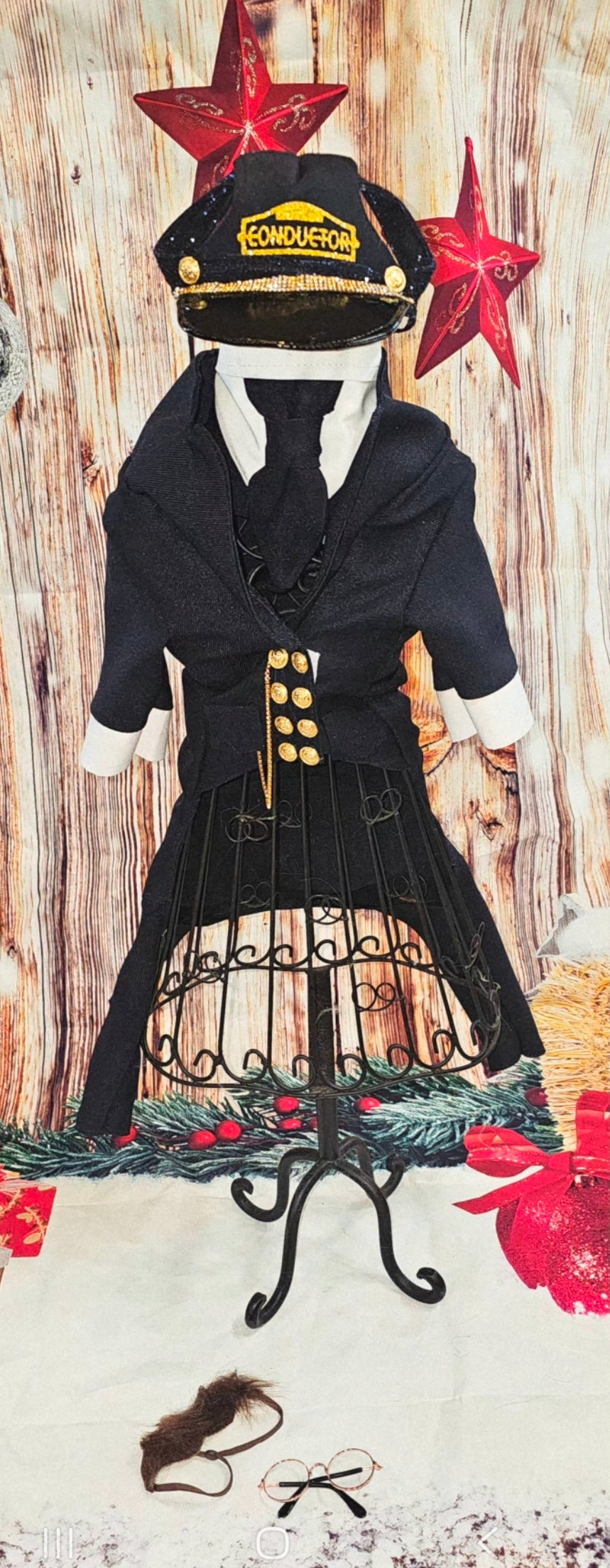 Polar Express Train Conductor Pet Costume, Polar Express pet costume