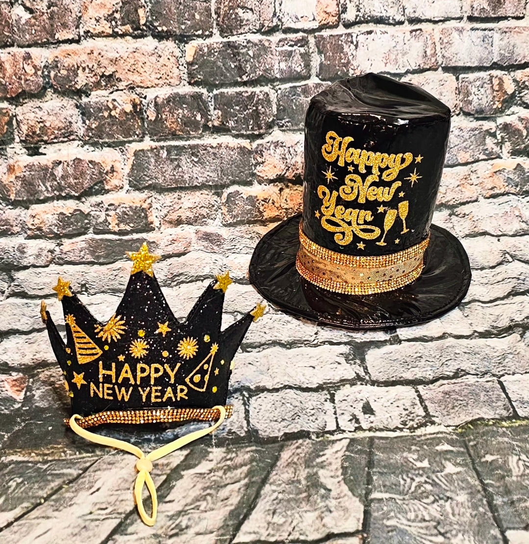 New Years Eve Pet hat, NYE pet hat, Holiday pet hat