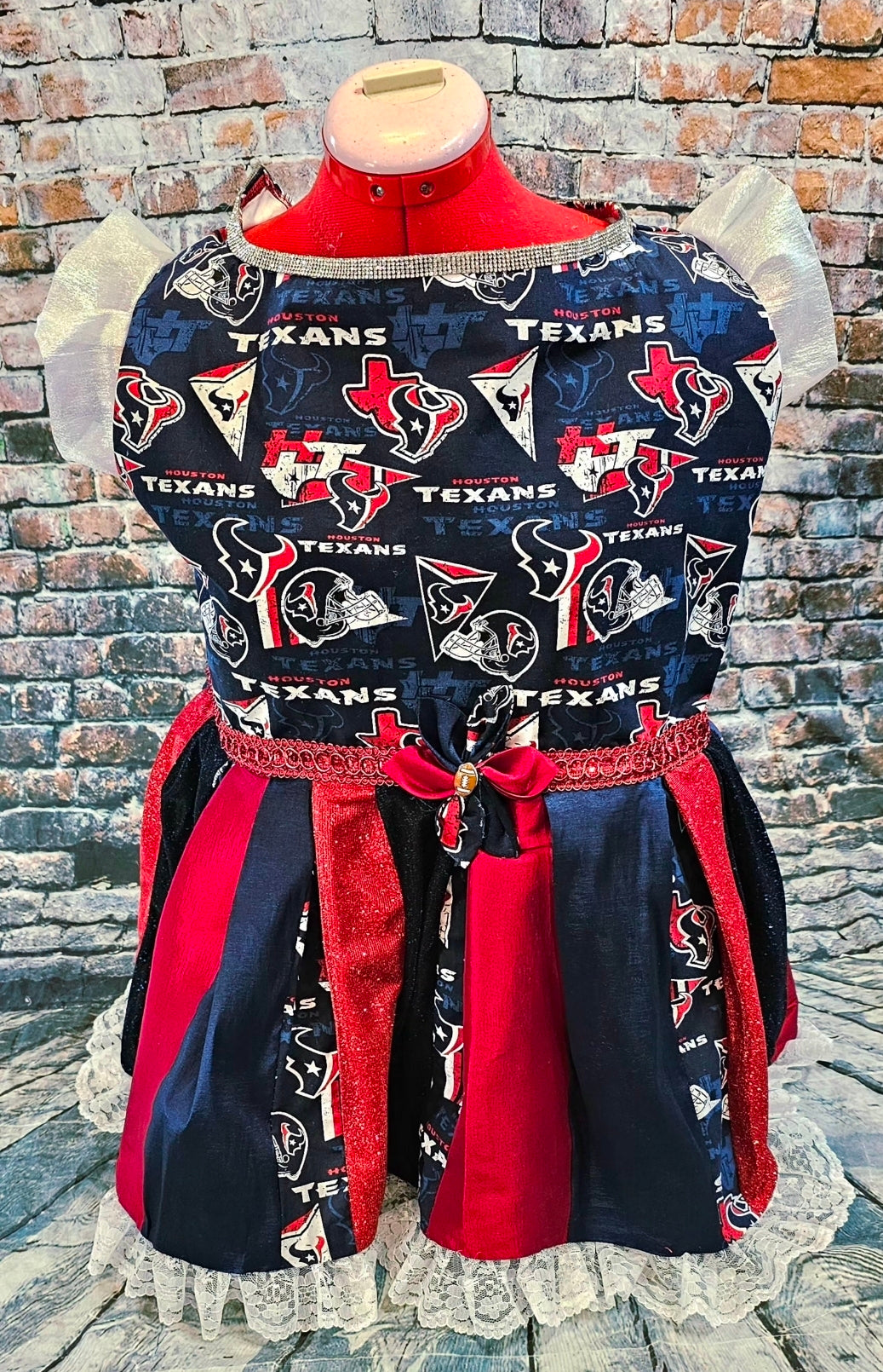 Houston Texans pet dress, Texans print pet dress, Houston Texans dog dress