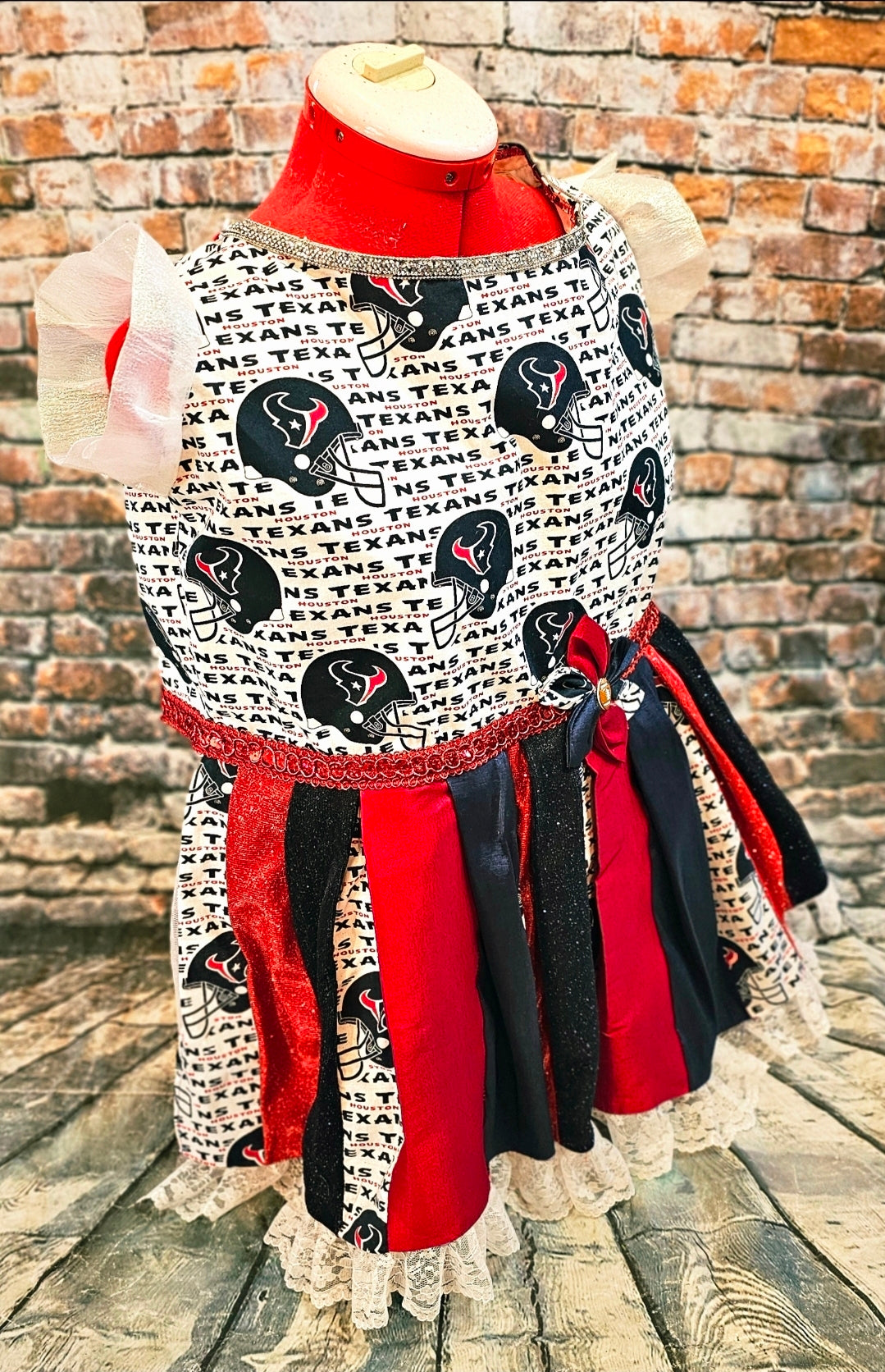 Houston Texans pet dress, Texans print pet dress, Houston Texans dog dress