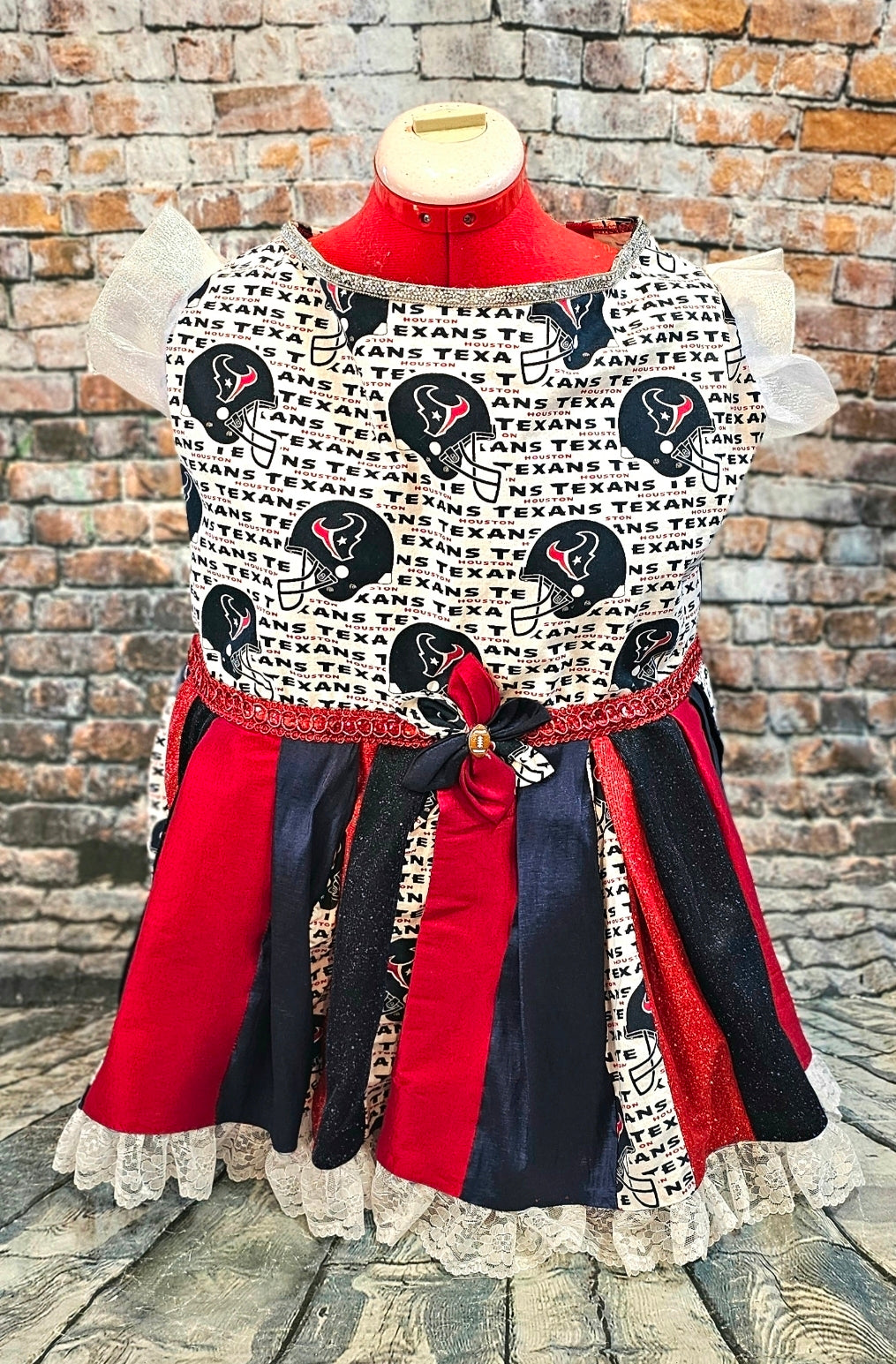 Houston Texans pet dress, Texans print pet dress, Houston Texans dog dress
