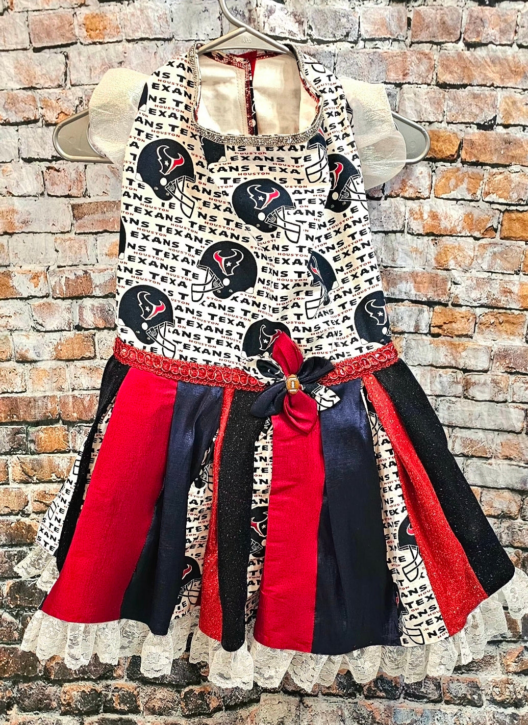 Houston Texans pet dress, Texans print pet dress, Houston Texans dog dress