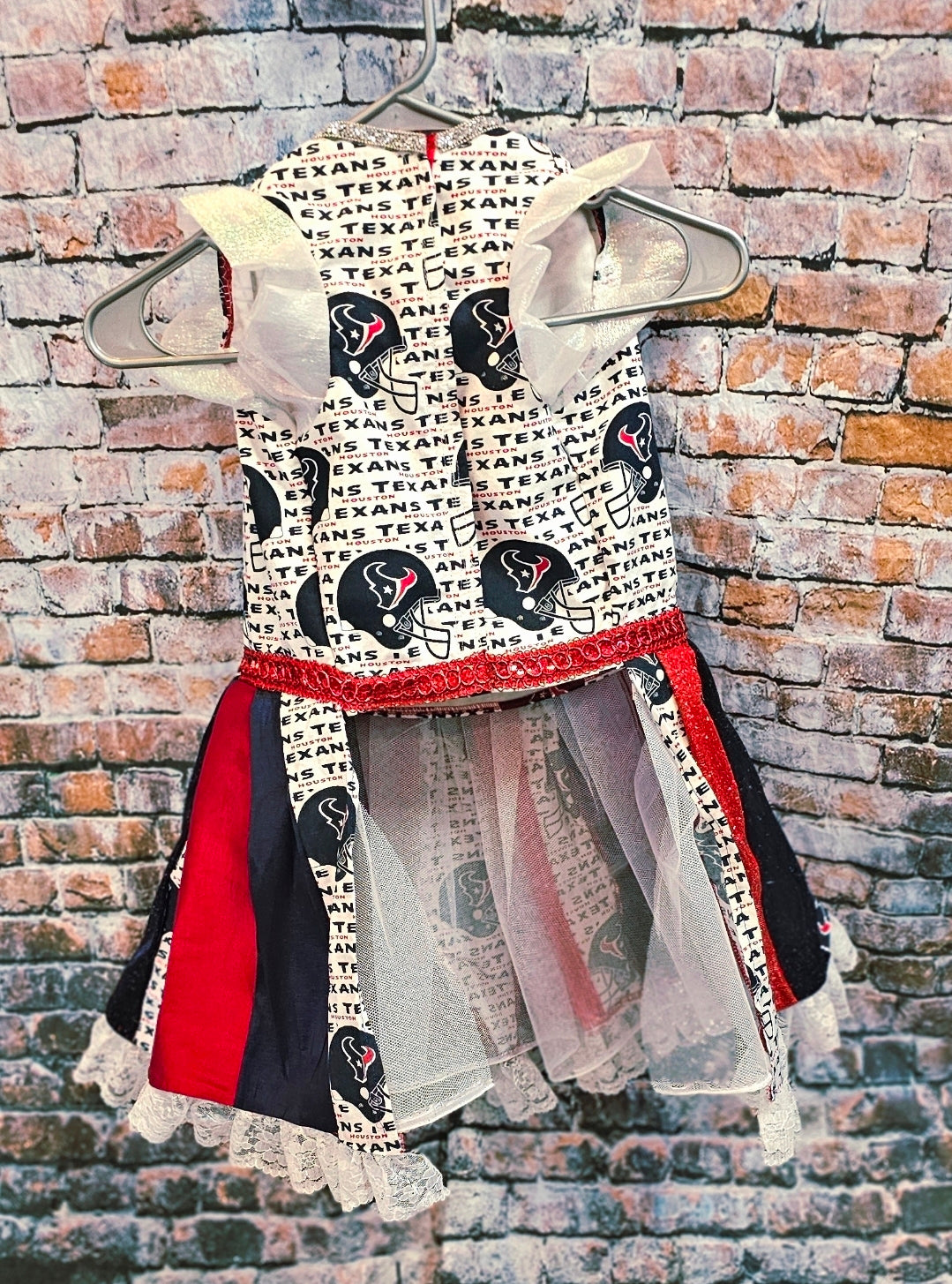 Houston Texans pet dress, Texans print pet dress, Houston Texans dog dress