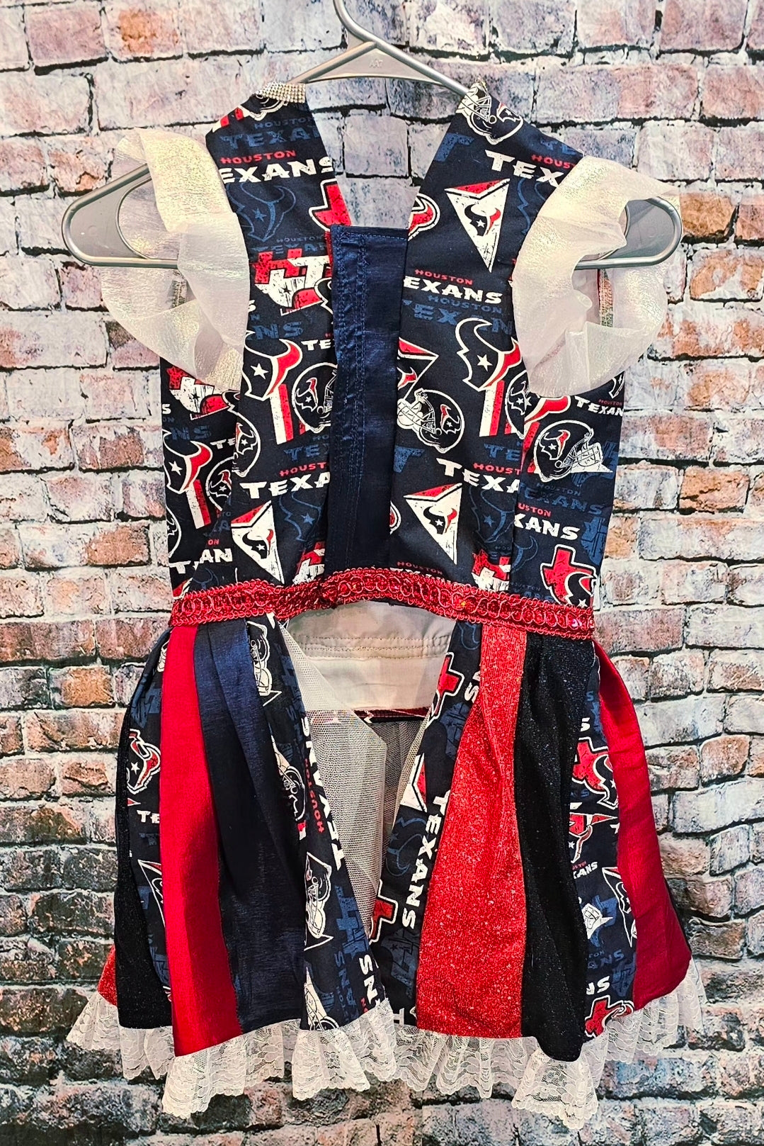 Houston Texans pet dress, Texans print pet dress, Houston Texans dog dress