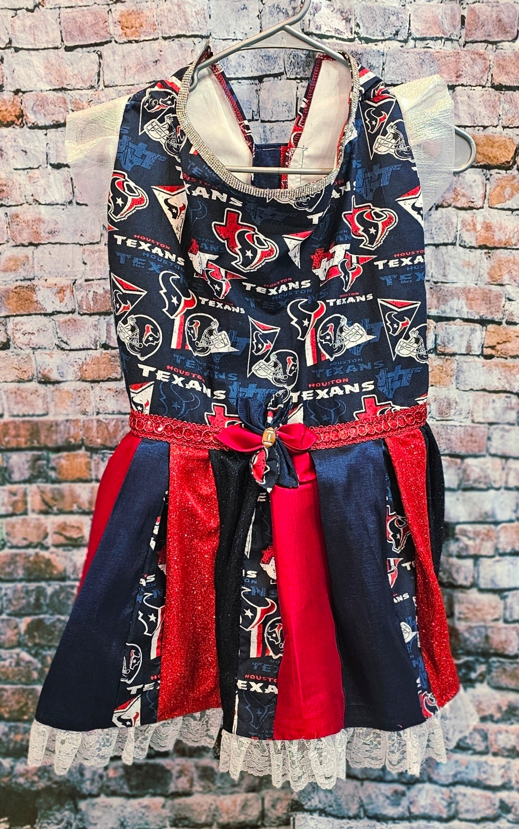 Houston Texans pet dress, Texans print pet dress, Houston Texans dog dress