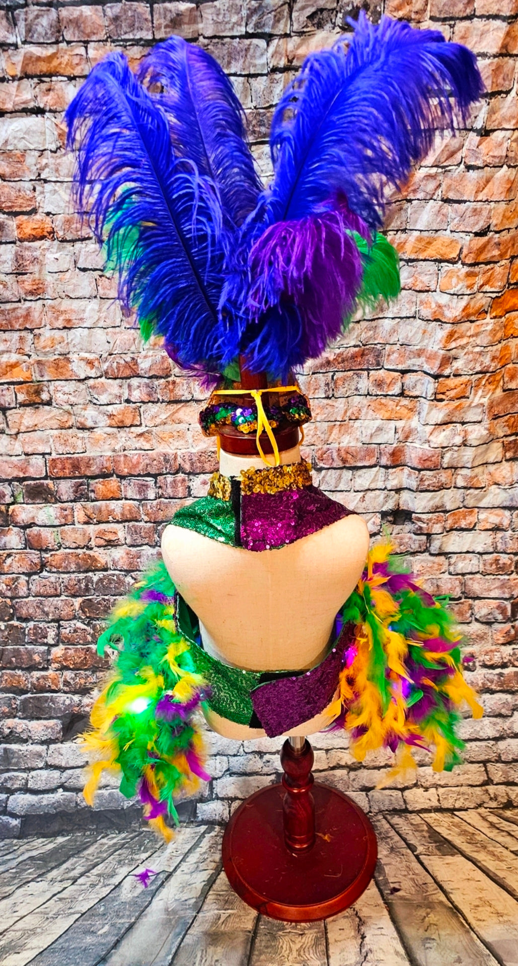 Mardi Gras light up pet dress, mardi gras pet costume, light up showgirl costume