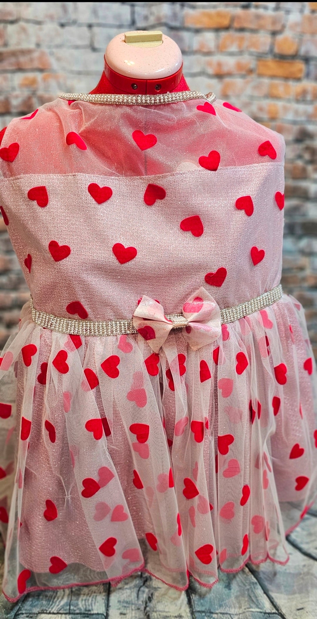 Valentine Tulle pet dress, heart tulle pet dress, valentine heart dog dress