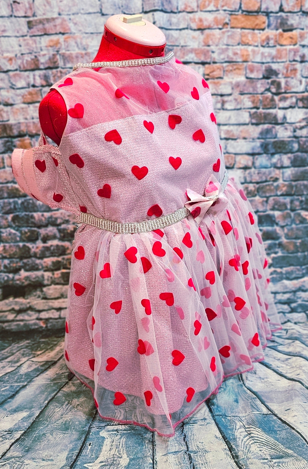 Valentine Tulle pet dress, heart tulle pet dress, valentine heart dog dress