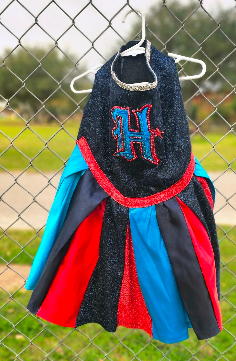 H-Town Texans color rush pet dress, Texans pet dress, Glitter Texans pet dress