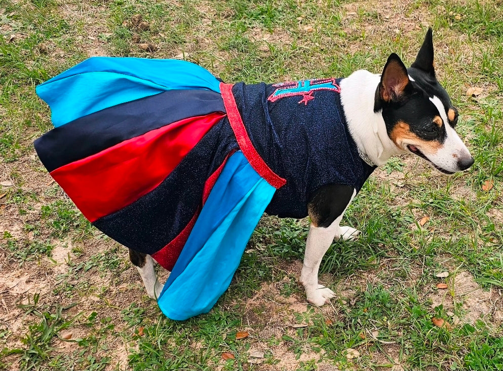 H-Town Texans color rush pet dress, Texans pet dress, Glitter Texans pet dress
