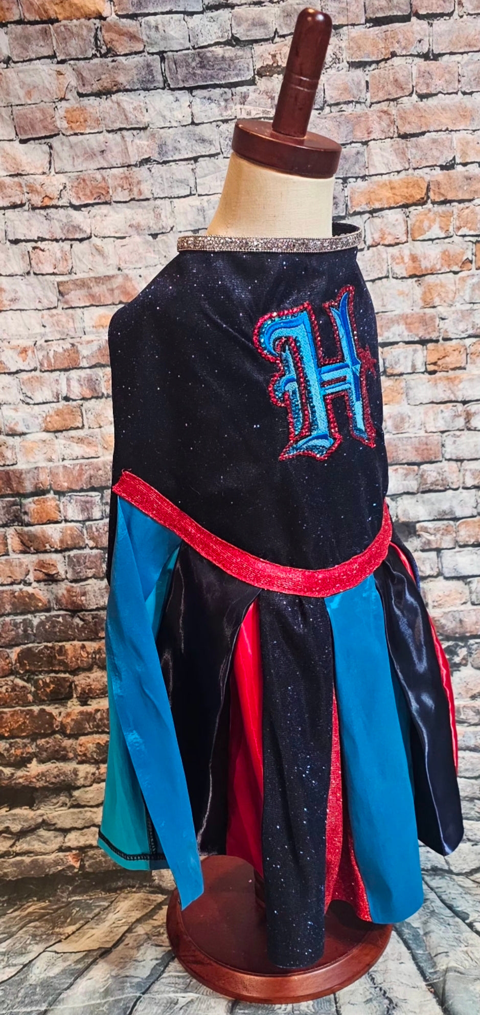 H-Town Texans color rush pet dress, Texans pet dress, Glitter Texans pet dress