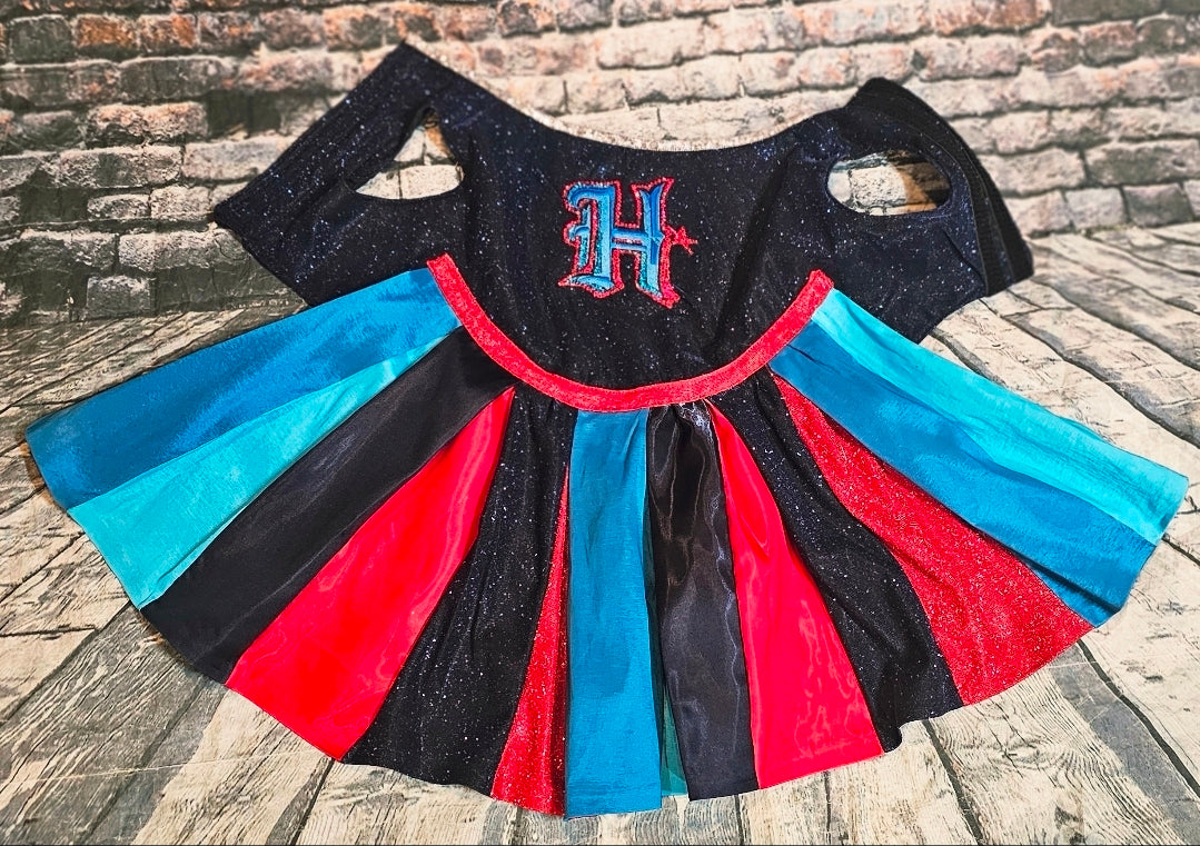 H-Town Texans color rush pet dress, Texans pet dress, Glitter Texans pet dress