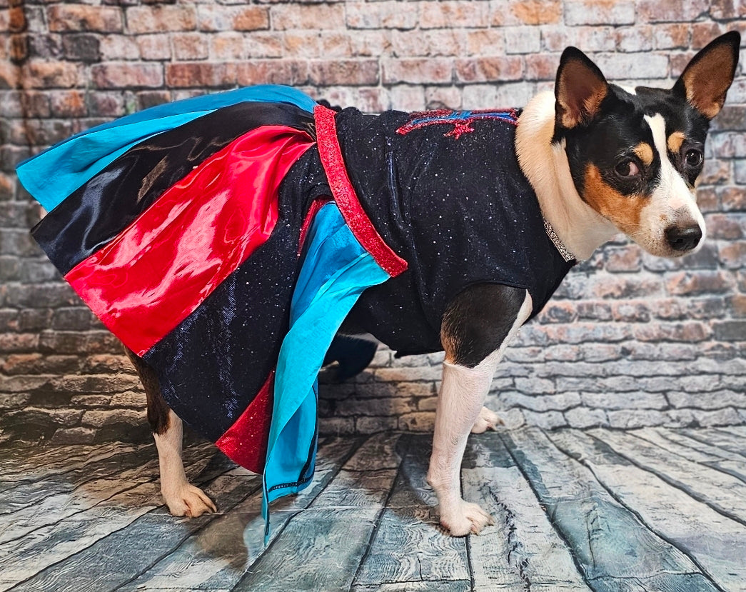 H-Town Texans color rush pet dress, Texans pet dress, Glitter Texans pet dress
