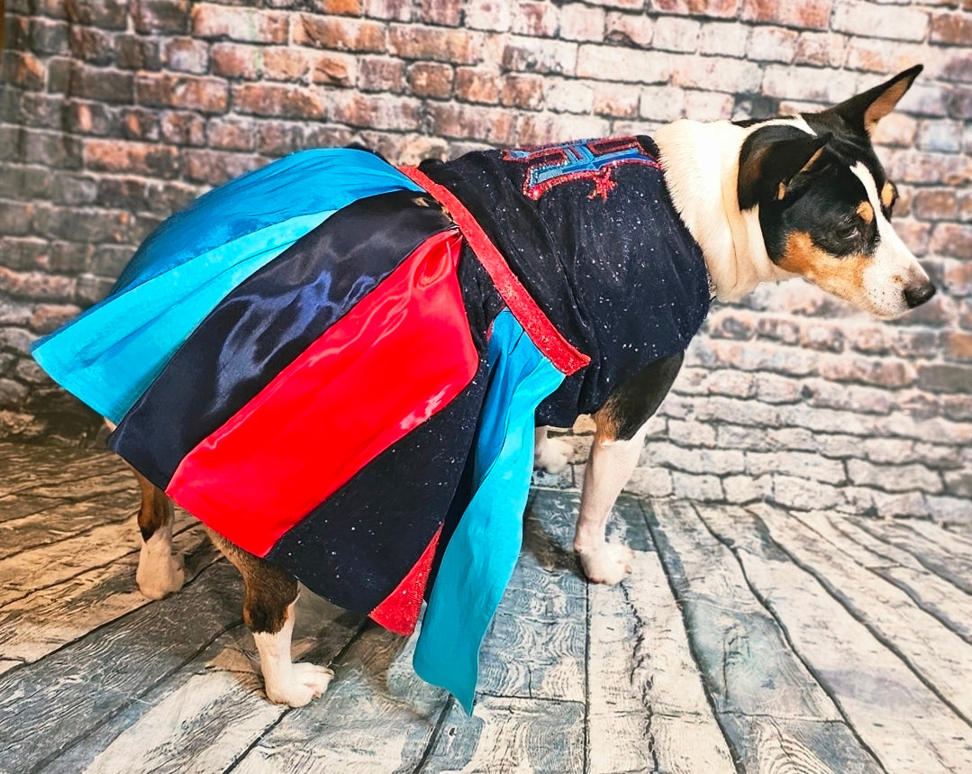 H-Town Texans color rush pet dress, Texans pet dress, Glitter Texans pet dress