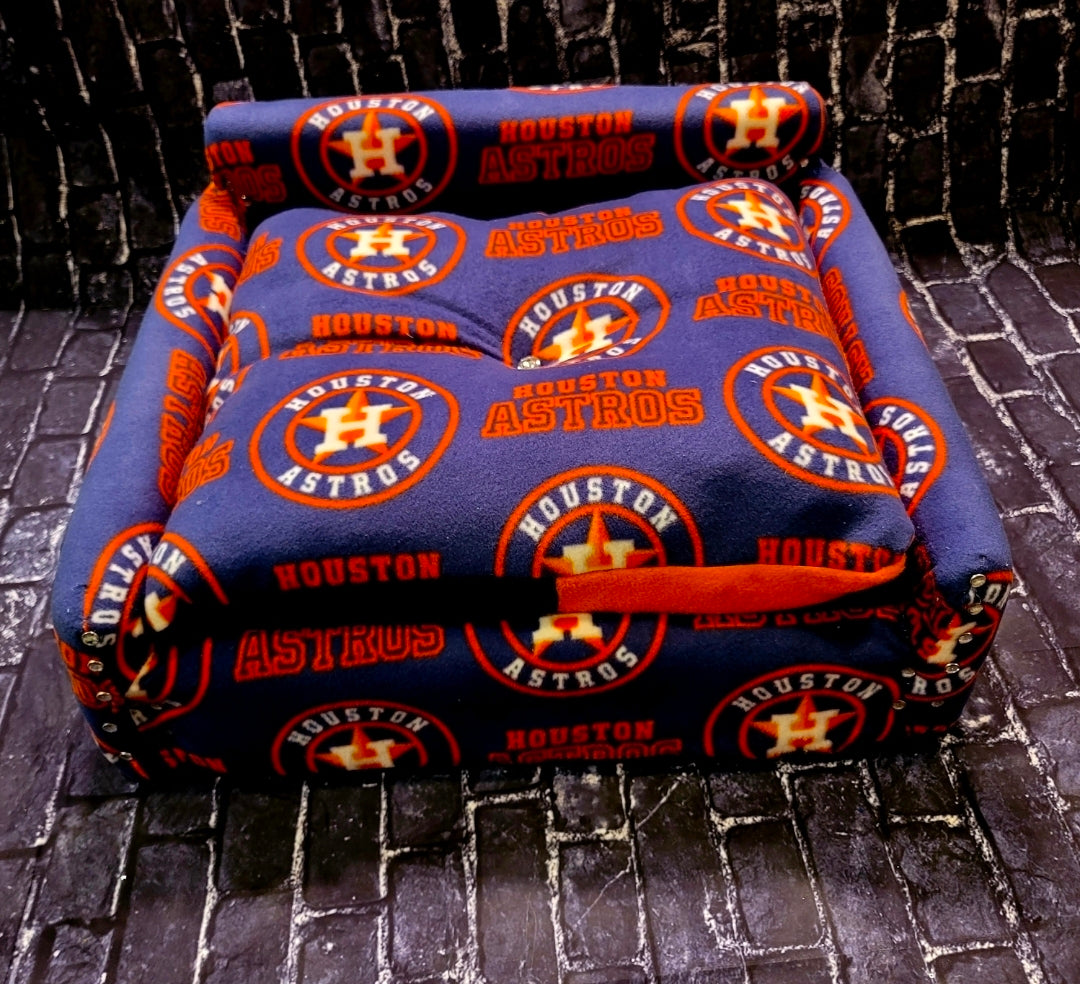 Houston Astros Pet Couch, Luxury Houston Astros dog couch, Luxury pet couch