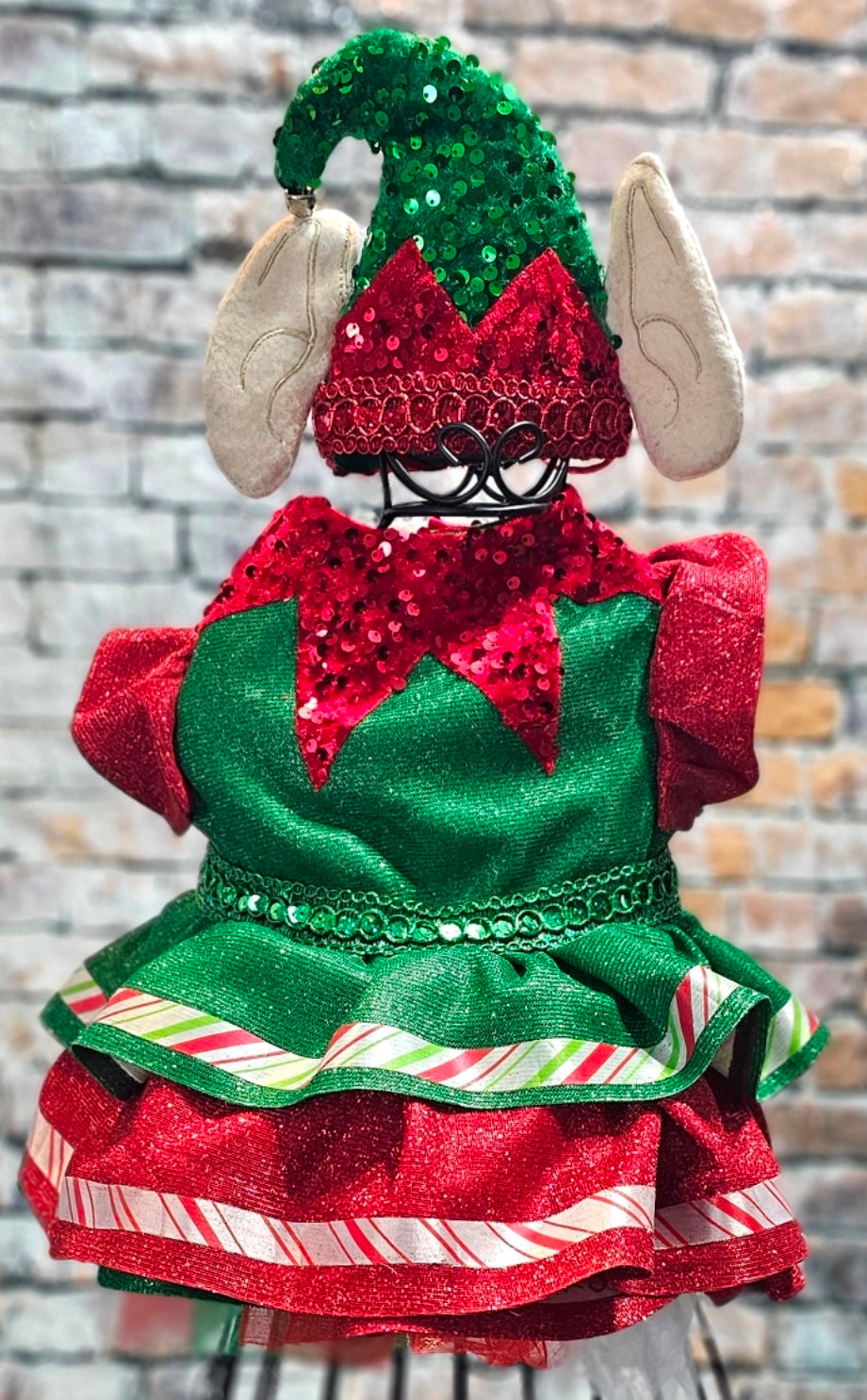 Elf glitter sequin pet dress, Elf pet costume, Elf glitter sequin pet costume