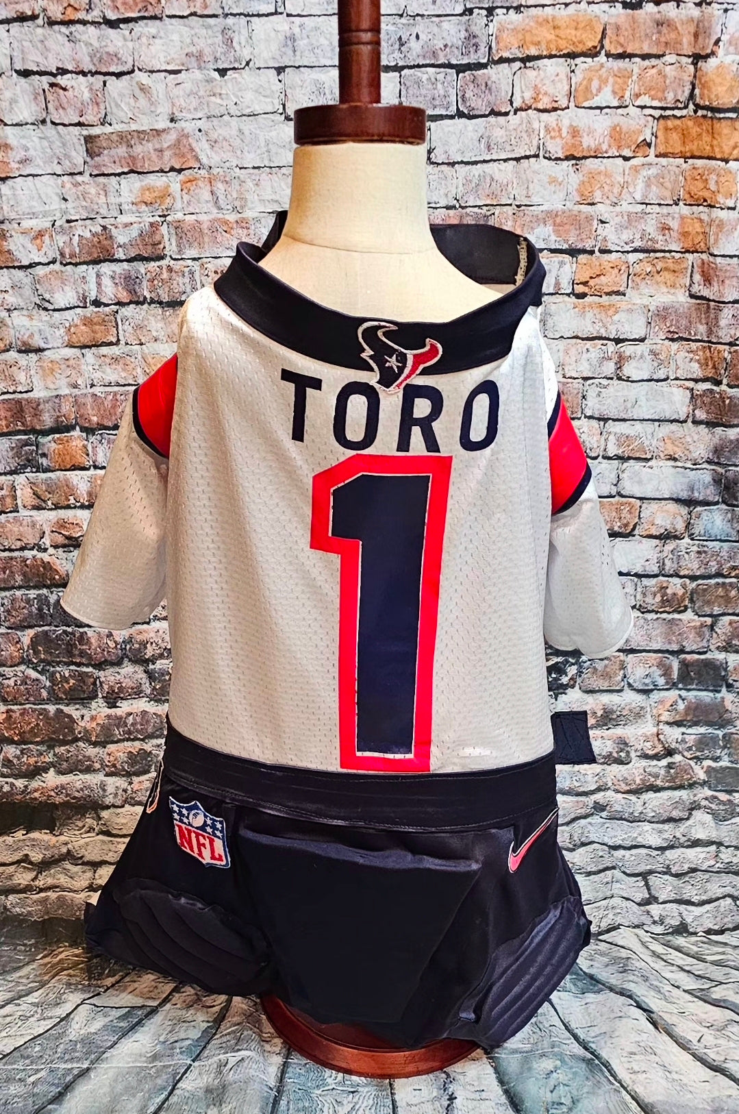Toro The Texan Mascot pet costume, Toro dog costume, Texan pet fooball costume, Bull pet costume