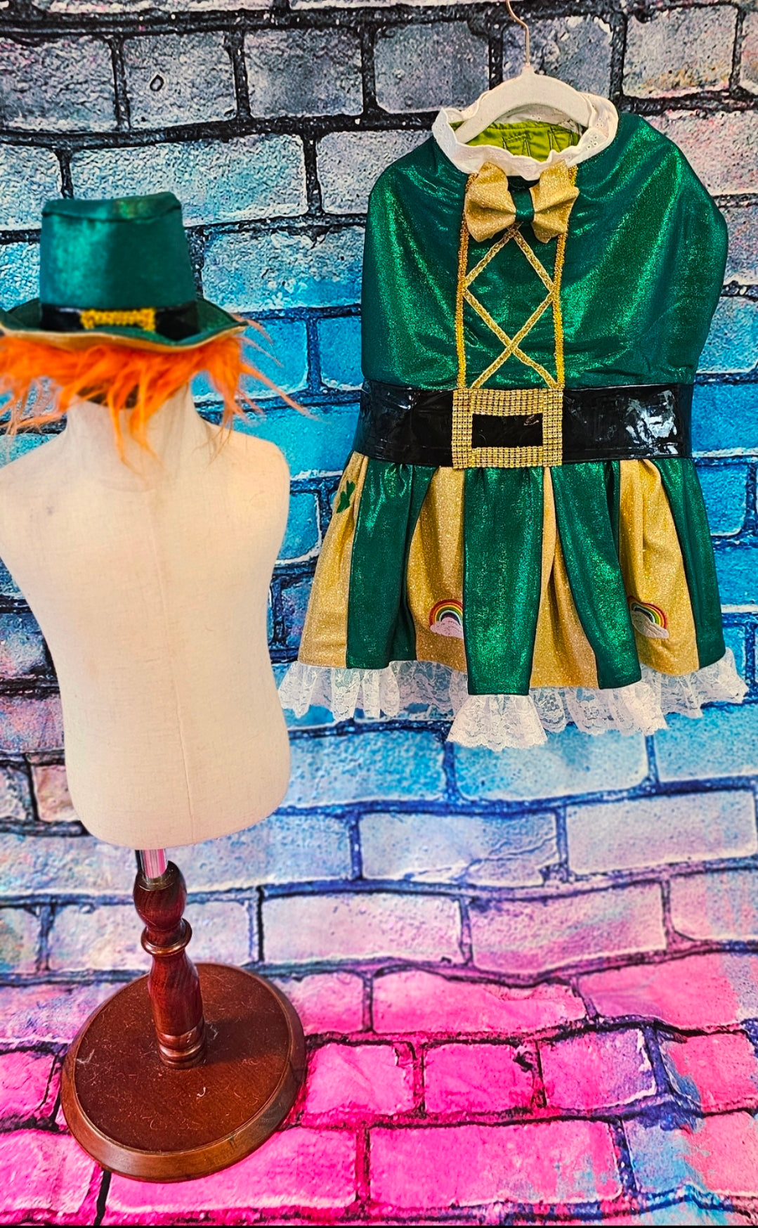 Leprechaun St. Patrick's Day pet costume, Leprechaun pet dress