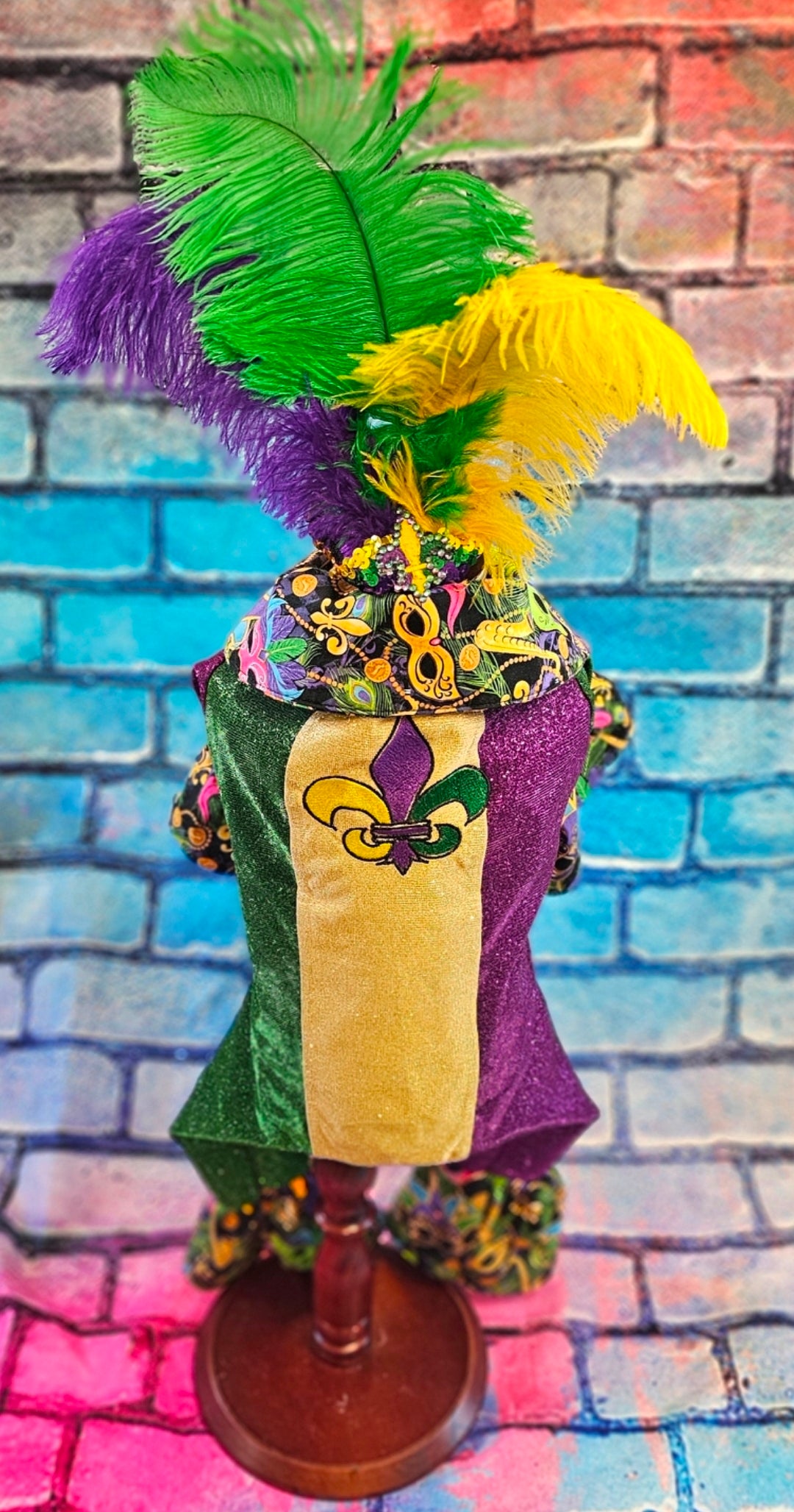 Mardi Gras pet suit, glitter Mardi Gras pet costume, Fleur De Lis pet costume