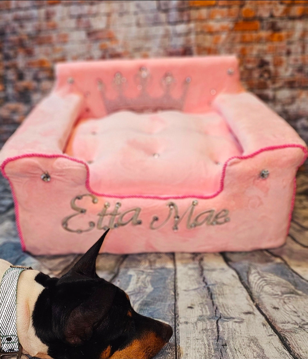 Princess luxury pet bed, personalized pet bed, princess dog bed