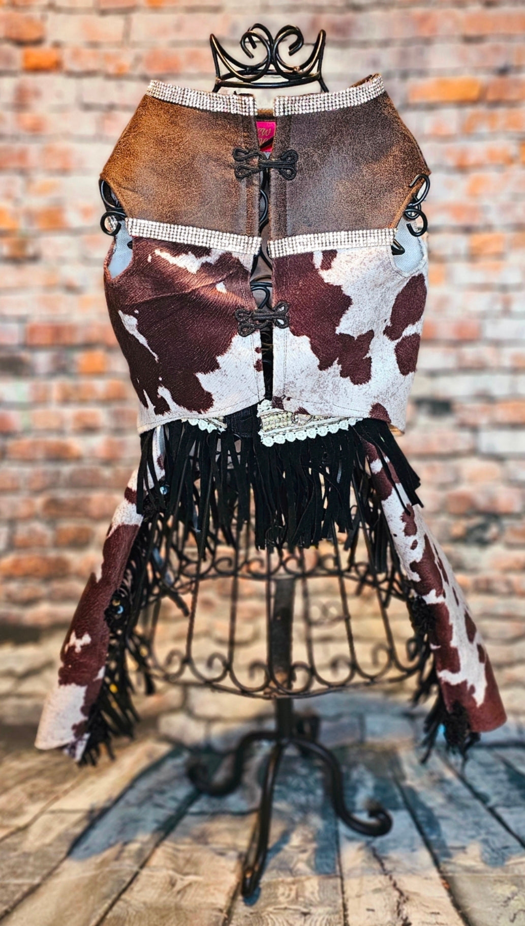 Western pet costume, chaps for pets, vest and chaps pet costume