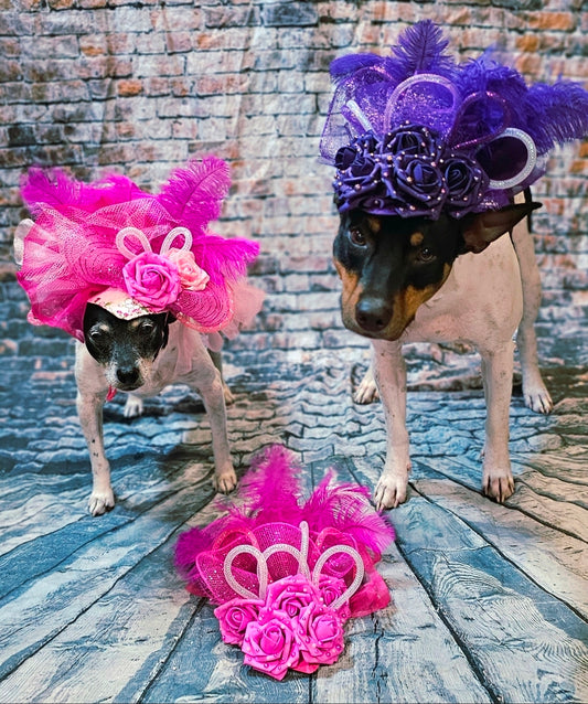 Kentucky Derby flower pet fasinator hat, Kentucky derby Pet Hat, Dog fasinator