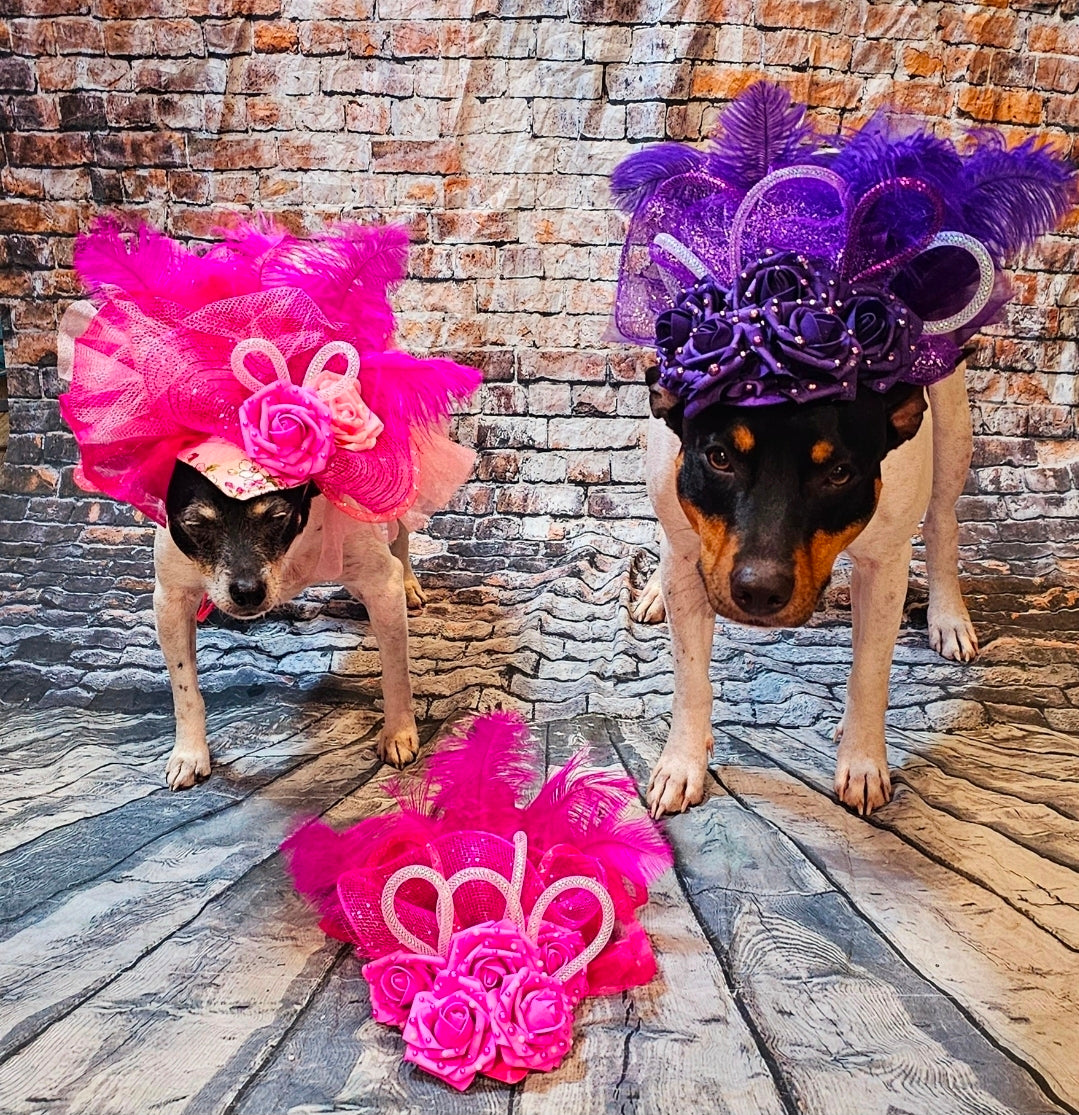 Kentucky Derby flower pet fasinator hat, Kentucky derby Pet Hat, Dog fasinator