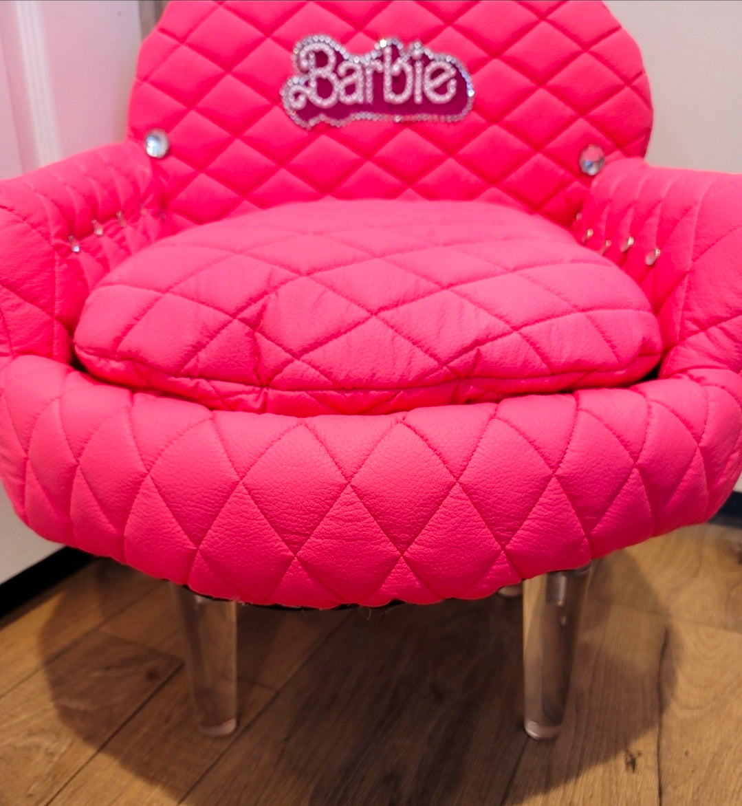 Barbie contemporary pet chair, luxury Barbie pet bed, arclic leg pet bed