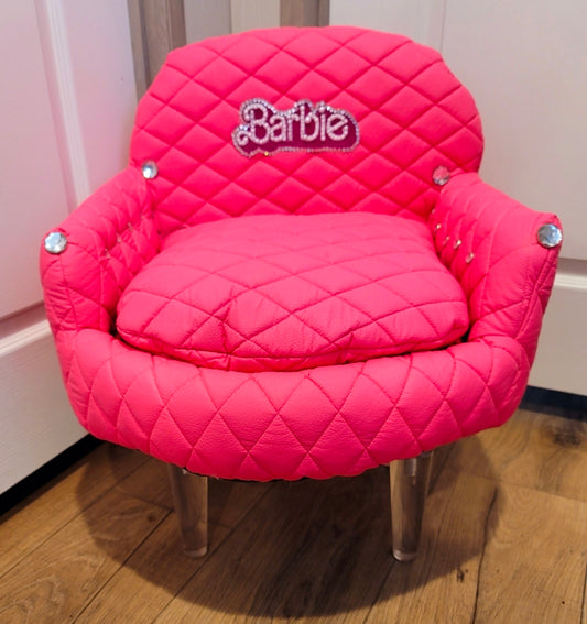 Barbie contemporary pet chair, luxury Barbie pet bed, arclic leg pet bed