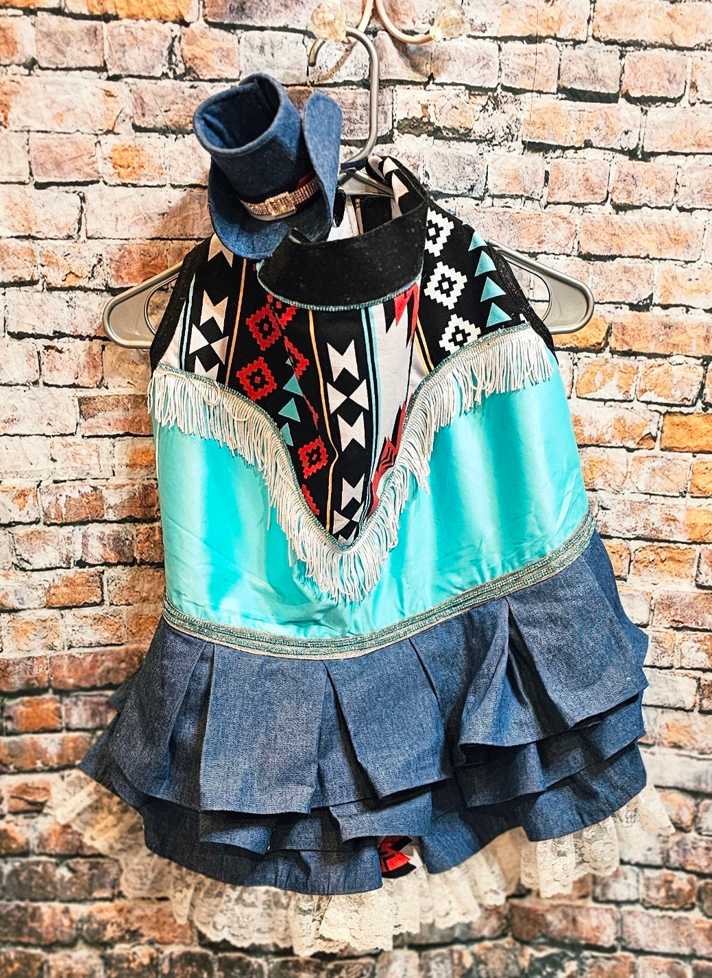 Rodeo Pet Dress, Western Pet dress, Aztec print pet dress